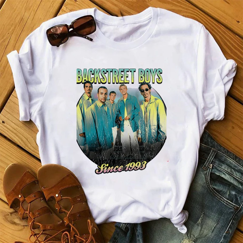 Футболка Backstreet Boys, женские футболки в стиле хип-хоп, модные летние рубашки с коротким рукавом, женская футболка для меломанов . ' - ' . 5