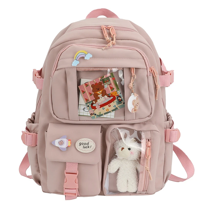 Школьные сумки, дорожные сумки, рюкзак для старшеклассниц и мальчиков с несколькими карманами, Новый рюкзак Kawaii, Модный Водонепроницаемый женский рюкзак . ' - ' . 2