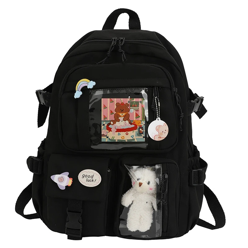 Школьные сумки, дорожные сумки, рюкзак для старшеклассниц и мальчиков с несколькими карманами, Новый рюкзак Kawaii, Модный Водонепроницаемый женский рюкзак . ' - ' . 3