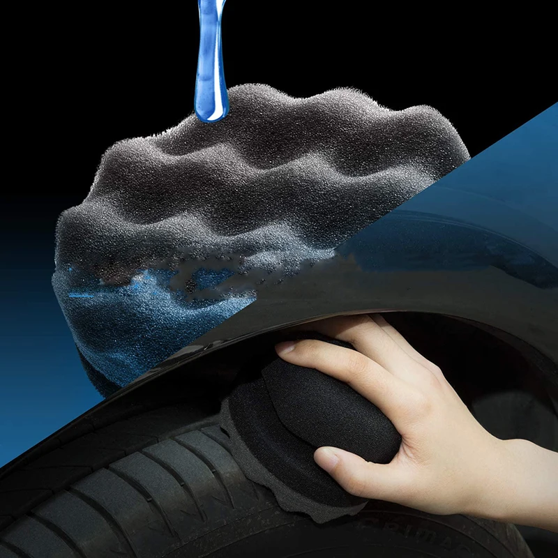 Щетка для детализации Автомойка Черные Инструменты для чистки шин Губка Для чистки шин Губка для вощения автомобиля Щетка для детализации автомобиля Губка для чистки . ' - ' . 2