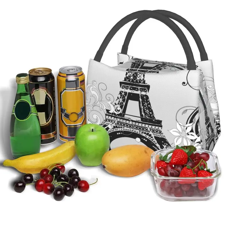 Эйфелева башня, Париж, изолированная сумка для ланча для кемпинга, путешествия, Романтический Французский водонепроницаемый холодильник, термобокс для Бенто, женская . ' - ' . 5
