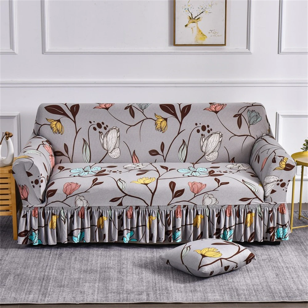 Эластичный чехол для дивана Hot Flowers для гостиной на 1/2/3/4 места, L-образные эластичные чехлы для юбок для диванов, чехлы для диванов, домашний текстиль . ' - ' . 0