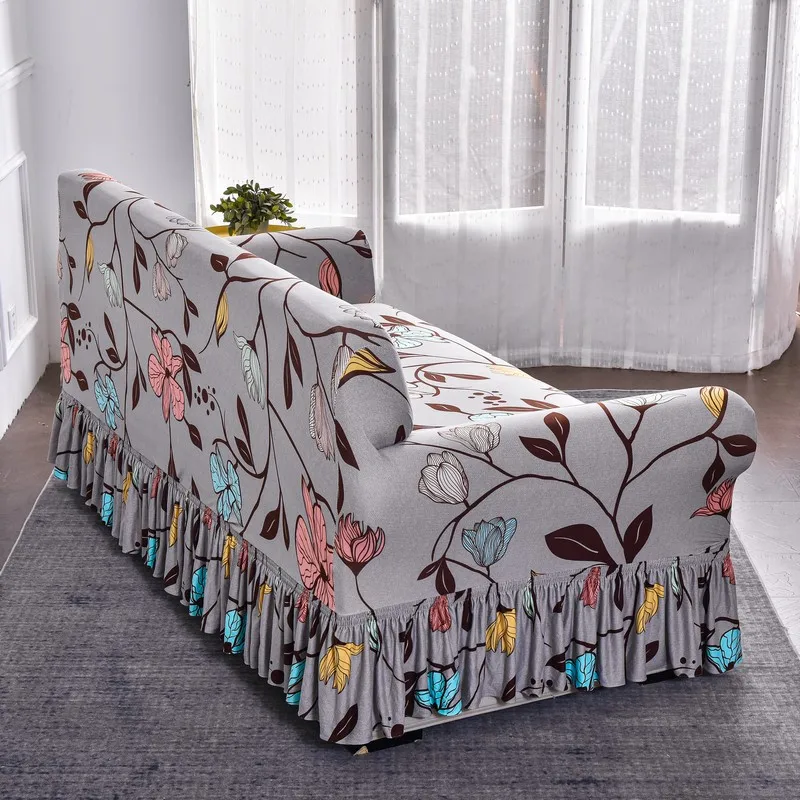 Эластичный чехол для дивана Hot Flowers для гостиной на 1/2/3/4 места, L-образные эластичные чехлы для юбок для диванов, чехлы для диванов, домашний текстиль . ' - ' . 1