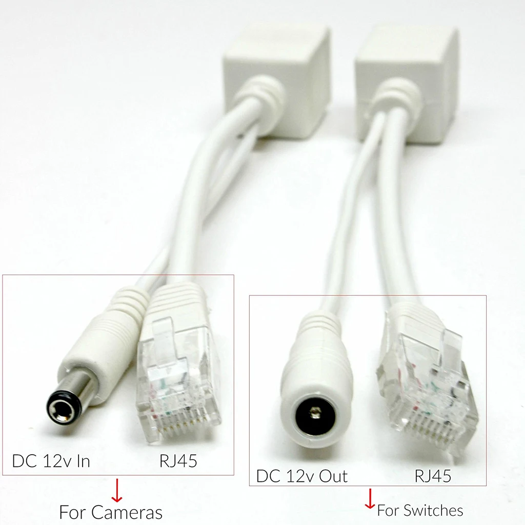 бесплатная доставка Пассивный разветвитель PoE инжектора кабель 2,1*5,5 мм DC RJ45 Ethernet разъемы 100 скорость передачи данных для Hikvision/Cisco/UBNT . ' - ' . 3