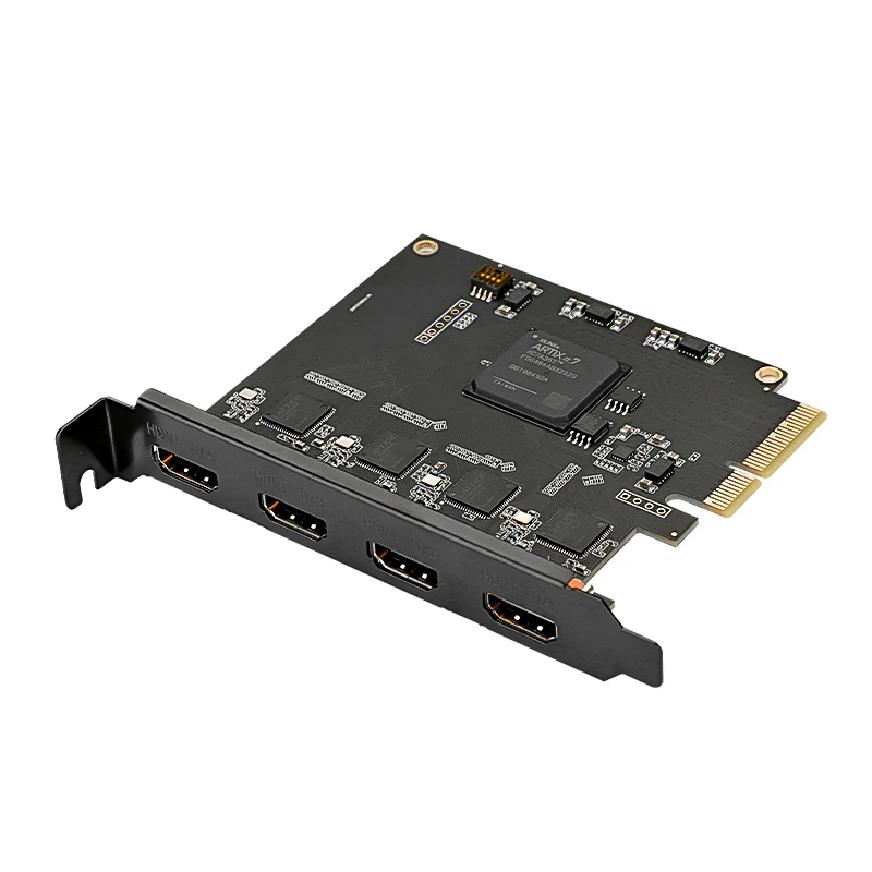 4-канальная карта захвата HDMI PCIE X4 Видеомагнитофон для прямой трансляции vMix Wirecast . ' - ' . 5