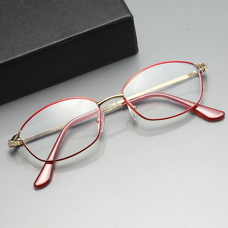 Модные женские очки для чтения в металлической оправе с защитой от синего света, высококачественные женские очки для дальнозоркости . ' - ' . 2