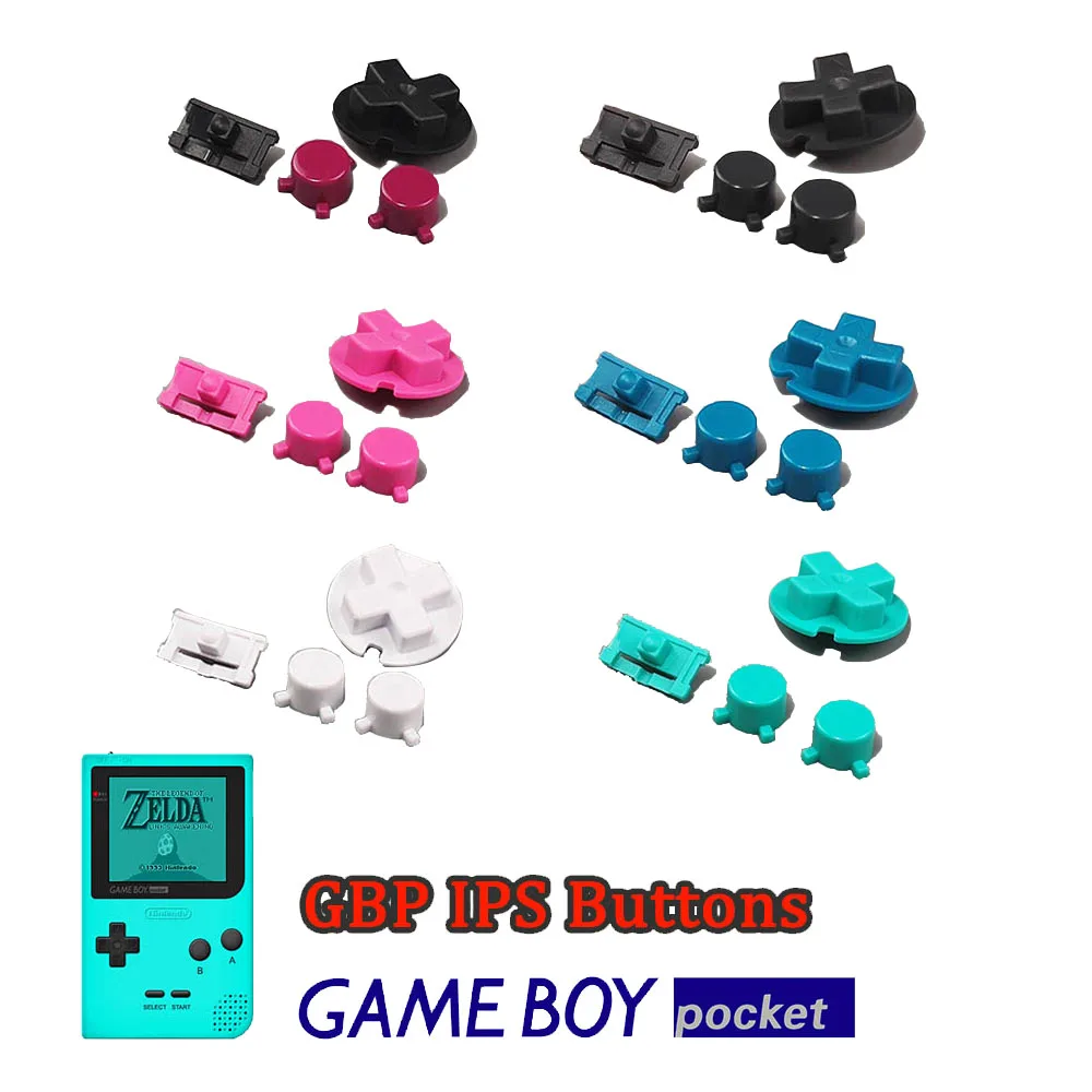 Новые IPS-Кнопки для GBP Backlight IPS Pre-Cut Shell Kits Замена Кнопок Оригинального размера для карманных кнопок Gameboy A B D-pad . ' - ' . 0